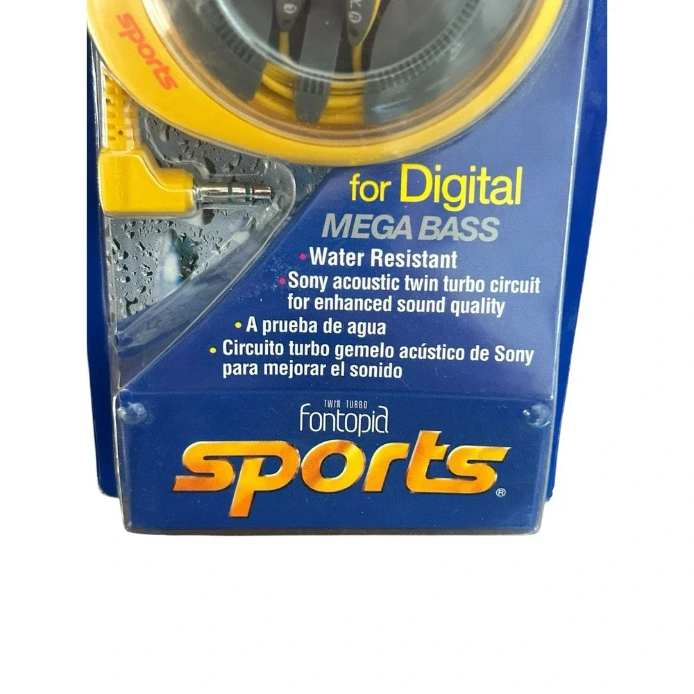 Vintage Sony MDR-E827G In-ear Headphones Sport Discman Mega Bass Fontopia 1995